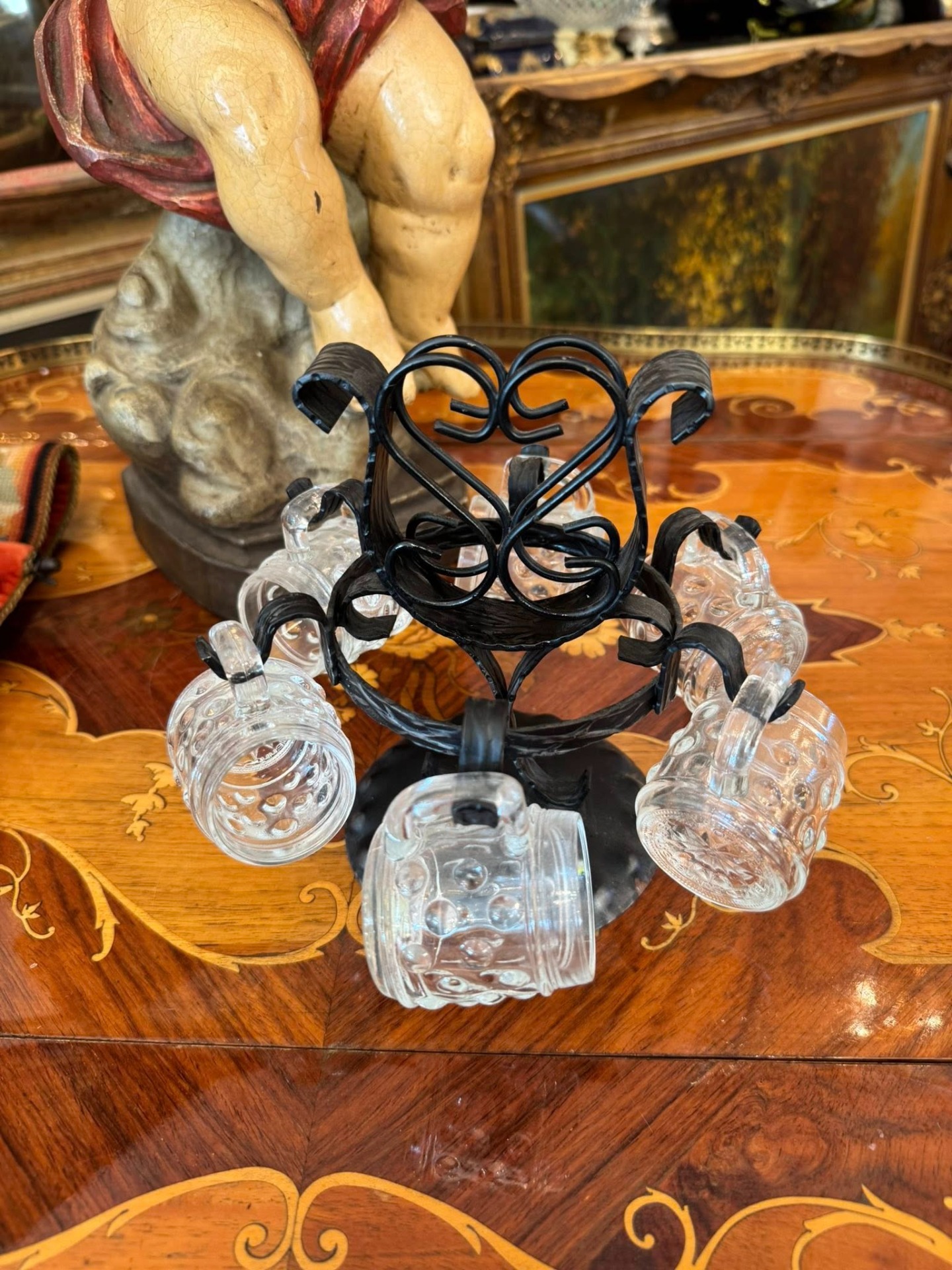Set de mini-halbe cu suport (Schnapskrügerl). :: Art-deco-arad